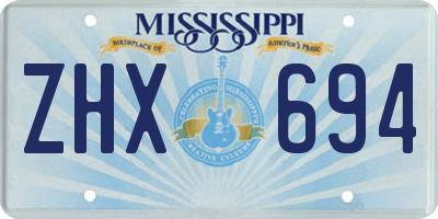 MS license plate ZHX694