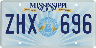 MS license plate ZHX696
