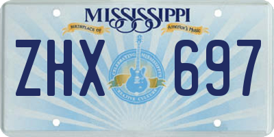 MS license plate ZHX697