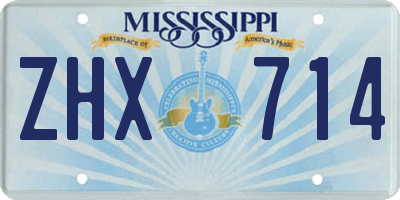 MS license plate ZHX714