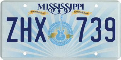 MS license plate ZHX739