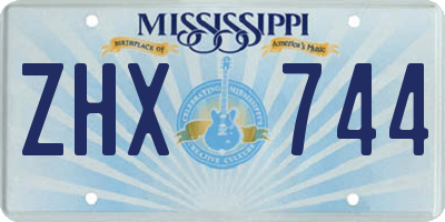 MS license plate ZHX744