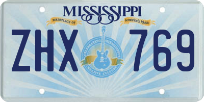 MS license plate ZHX769