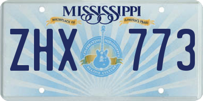 MS license plate ZHX773