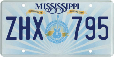 MS license plate ZHX795