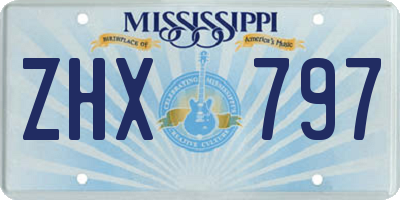 MS license plate ZHX797
