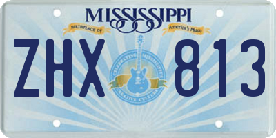 MS license plate ZHX813