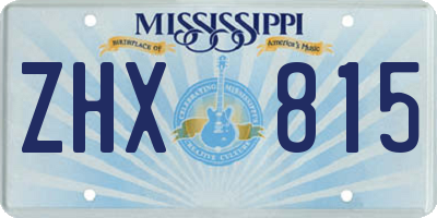 MS license plate ZHX815