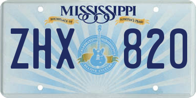 MS license plate ZHX820