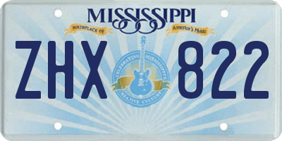 MS license plate ZHX822