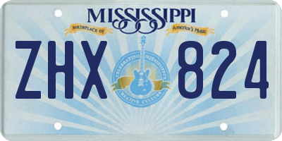 MS license plate ZHX824