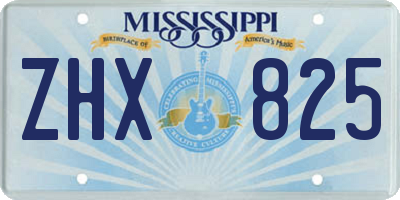 MS license plate ZHX825