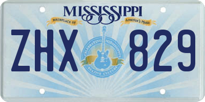 MS license plate ZHX829