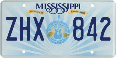 MS license plate ZHX842