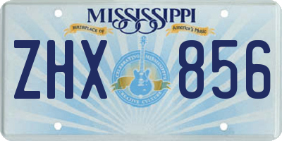 MS license plate ZHX856