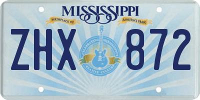 MS license plate ZHX872