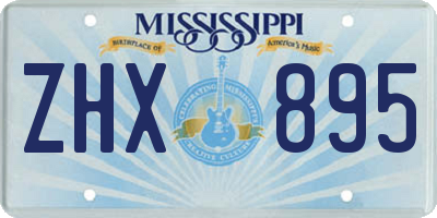 MS license plate ZHX895