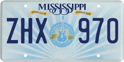 MS license plate ZHX970