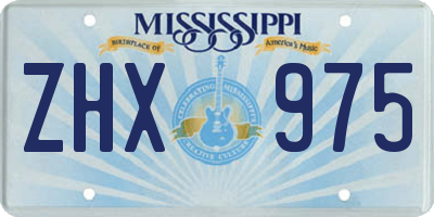 MS license plate ZHX975