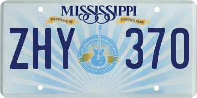 MS license plate ZHY370
