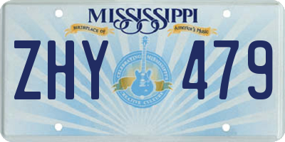 MS license plate ZHY479
