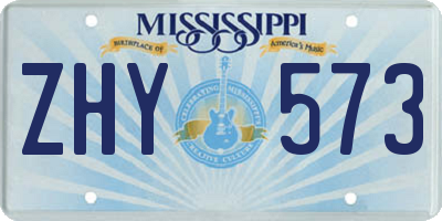MS license plate ZHY573