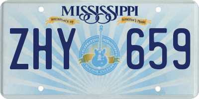 MS license plate ZHY659