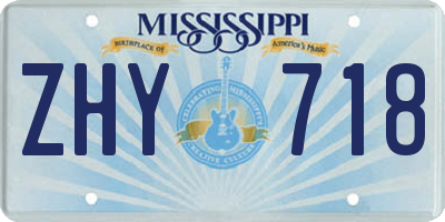 MS license plate ZHY718