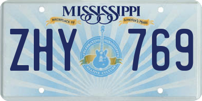 MS license plate ZHY769