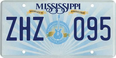 MS license plate ZHZ095