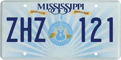 MS license plate ZHZ121