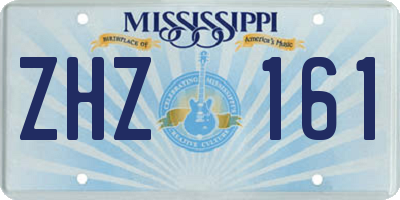 MS license plate ZHZ161