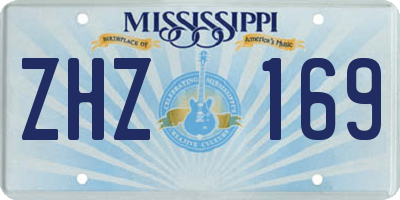 MS license plate ZHZ169