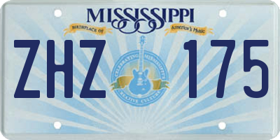 MS license plate ZHZ175