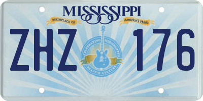 MS license plate ZHZ176