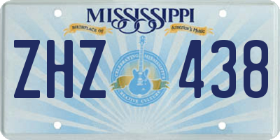 MS license plate ZHZ438