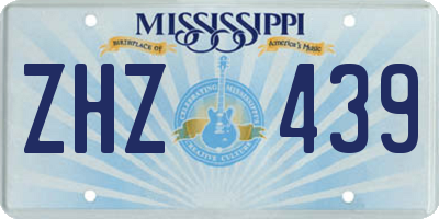 MS license plate ZHZ439