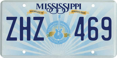 MS license plate ZHZ469