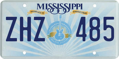 MS license plate ZHZ485