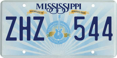 MS license plate ZHZ544