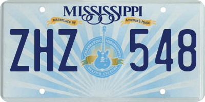 MS license plate ZHZ548