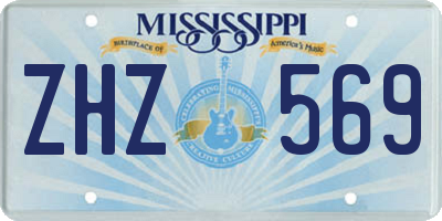 MS license plate ZHZ569