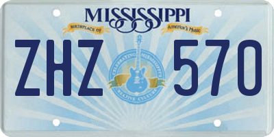 MS license plate ZHZ570