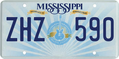 MS license plate ZHZ590