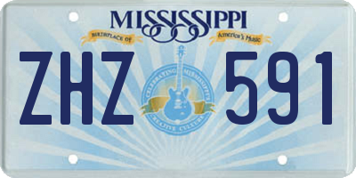 MS license plate ZHZ591