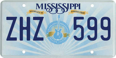 MS license plate ZHZ599