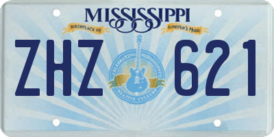 MS license plate ZHZ621