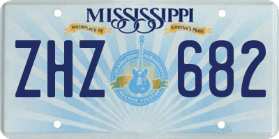 MS license plate ZHZ682
