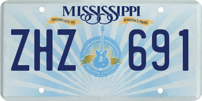 MS license plate ZHZ691