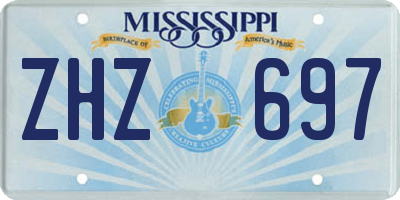 MS license plate ZHZ697